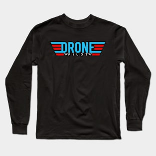 Drone Pilot USA American Flag Long Sleeve T-Shirt